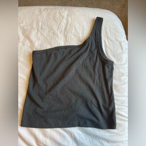 NEVER WORN. Aerie Charcoal one shoulder size large tank top